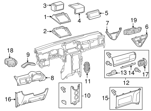 BODY/INSTRUMENT PANEL COMPONENTS for 2012 Scion iQ #1