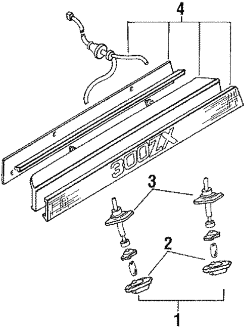 Electrical/License Lamps for 1989 Nissan 300ZX #1