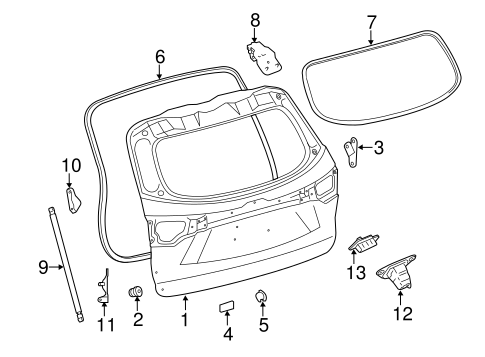 BODY/GATE & HARDWARE for 2016 Toyota Highlander #1