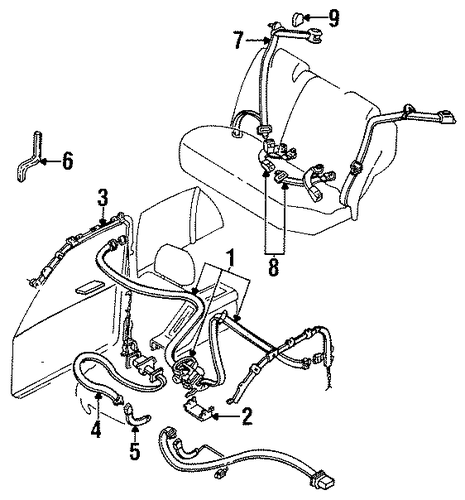 Tracer FRONT SEAT BELTS
