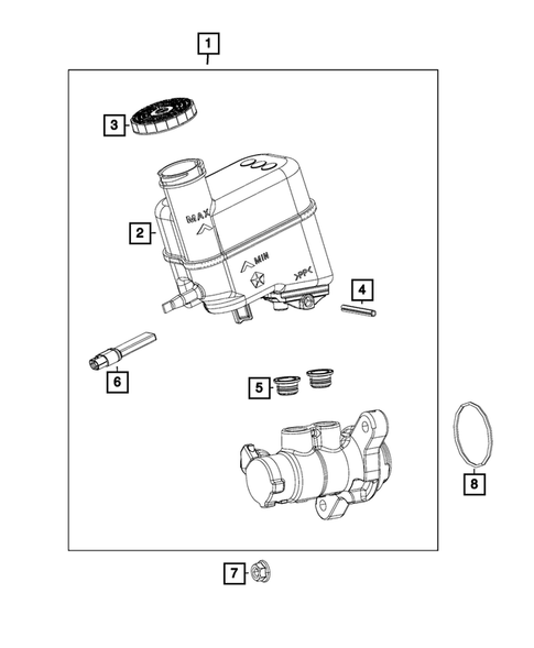 Brake Master Cylinder for 2015 Chrysler 200 #0