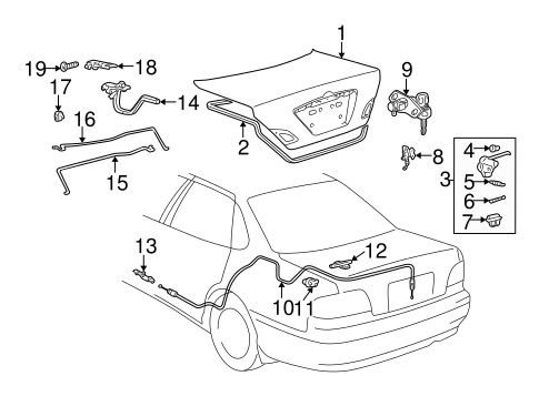 BODY/LID & COMPONENTS for 2000 Toyota Avalon #1