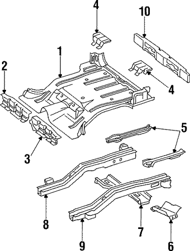 Cherokee REAR FLOOR & RAILS