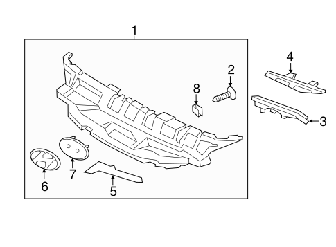 Grille & Components for 2013 Hyundai Accent #0