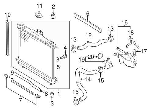 COOLING SYSTEM/RADIATOR & COMPONENTS for 2013 Toyota Avalon #1