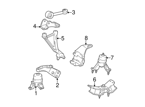 ENGINE/ENGINE & TRANS MOUNTING for 2000 Toyota Solara #3
