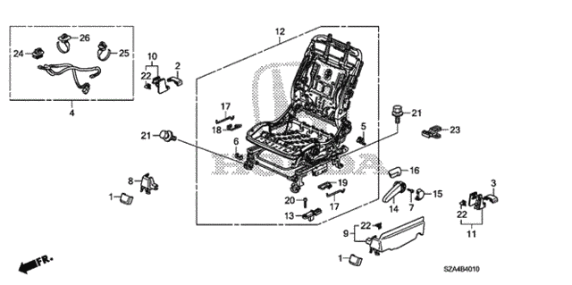 Front Seat Components (L.) for 2011 Honda Pilot #0