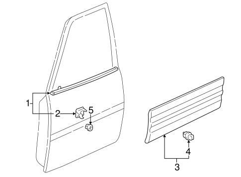 BODY/EXTERIOR TRIM - FRONT DOOR for 1996 Toyota RAV4 #1