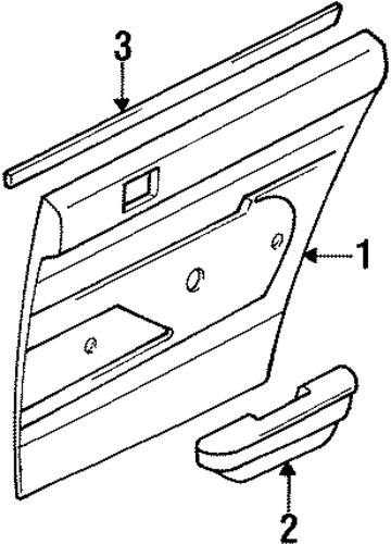 Tracer INTERIOR TRIM - REAR DOOR