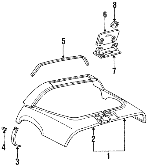 Body/Rear Upper Body for 1995 Chevrolet Corvette #1