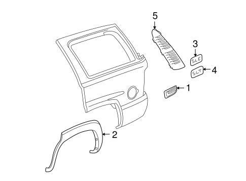 Exterior Trim - Pick UP Box for 2000 GMC Yukon #0