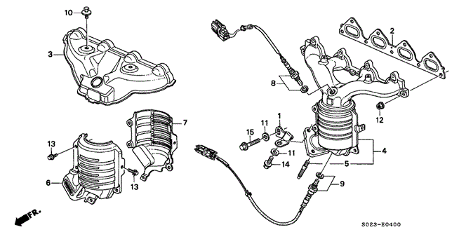 Engine/Exhaust Manifold (SOHC) for 1996 Honda CIVIC COUPE #1