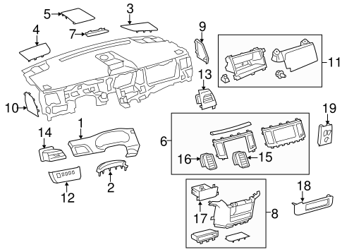 BODY/INSTRUMENT PANEL COMPONENTS for 2012 Toyota Sienna #1