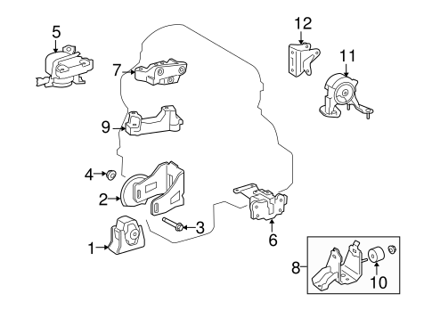 Engine & Trans Mounting for 2012 Scion xB #0