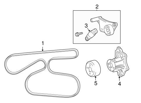 COOLING SYSTEM/BELTS & PULLEYS for 2006 Toyota Solara #1