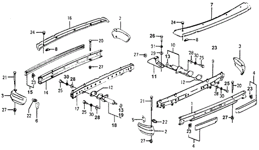 INTERIOR / BUMPER/BUMPER for 1978 Honda ACCORD HATCHBACK #1