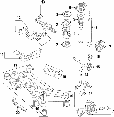Rear Suspension/Rear Suspension for 2012 Audi TT Quattro #3