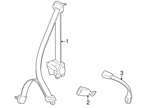 ELECTRICAL/REAR SEAT BELTS for 1996 Toyota RAV4 #1