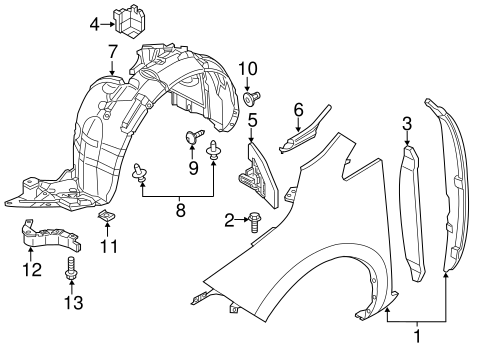 Fender & Components for 2012 Nissan Leaf #0