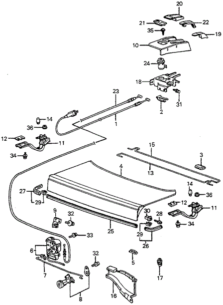 Body/Air Conditioning/Trunk 4DR for 1982 Honda ACCORD SEDAN #1