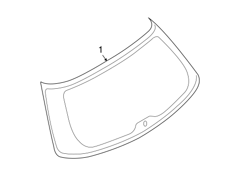 Glass - Lift Gate for 2005 Subaru Legacy #0