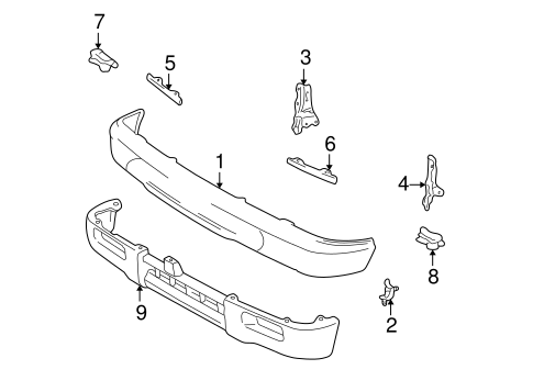 BODY/BUMPER & COMPONENTS - FRONT for 1997 Toyota Tacoma #2