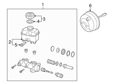 GTO MASTER CYLINDER - COMPONENTS ON DASH PANEL