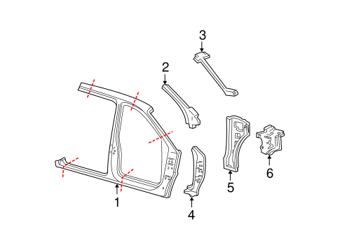 Body/Hinge Pillar for 2004 Ford Freestar #1