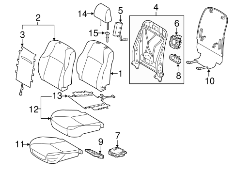 BODY/FRONT SEAT COMPONENTS for 2015 Toyota 4Runner #1