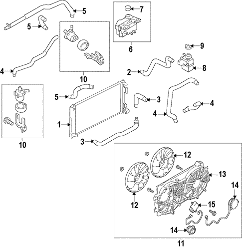 Radiator & Components for 2012 Nissan Leaf #1