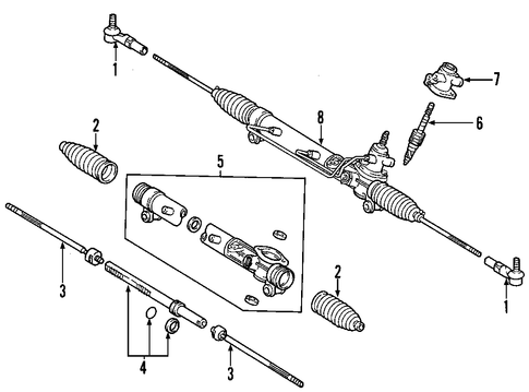 STEERING/STEERING GEAR & LINKAGE for 2002 Toyota MR2 Spyder #1