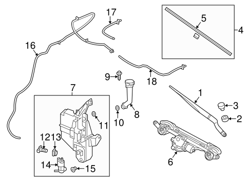 Body/Wiper & Washer Components for 2015 Nissan Altima #1