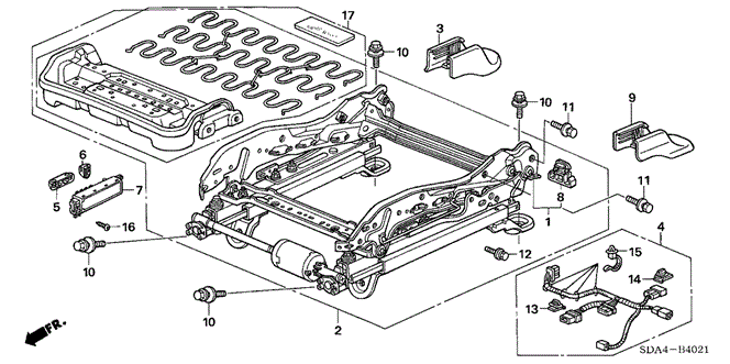 INTERIOR / BUMPER/FRONT SEAT COMPONENTS (R) (4WAY POWER SEAT) (1) for 2003 Honda ACCORD SEDAN #1
