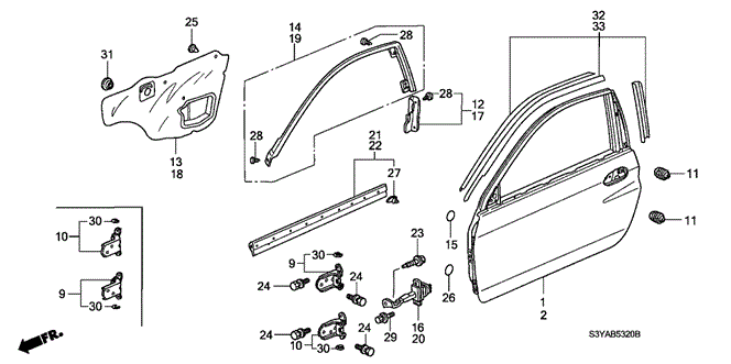 Body/Air Conditioning/Door Panels for 2004 Honda INSIGHT #1