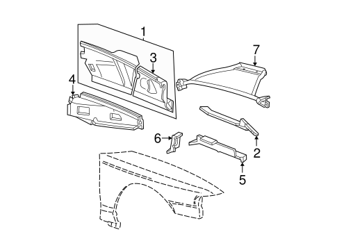 Body/Structural Components & Rails for 2000 Ford Mustang #1