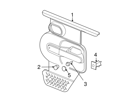 Wrangler INTERIOR TRIM - REAR DOOR 3