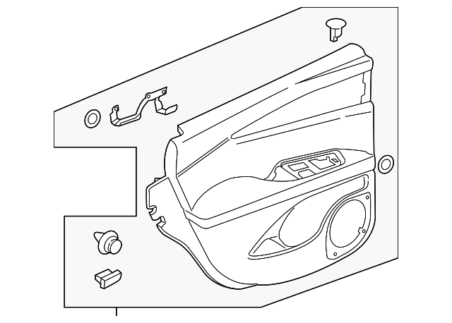 FA1Z-7827406-AB Деталь DOOR TRIM PANEL, RIGHT