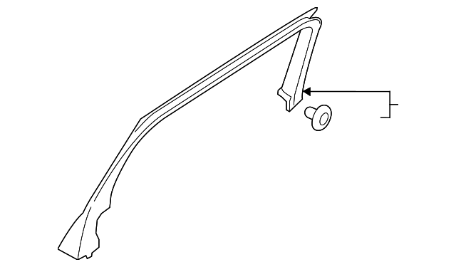 FA1Z-5800014-AB Деталь WINDOW MOLDING, LEFT
