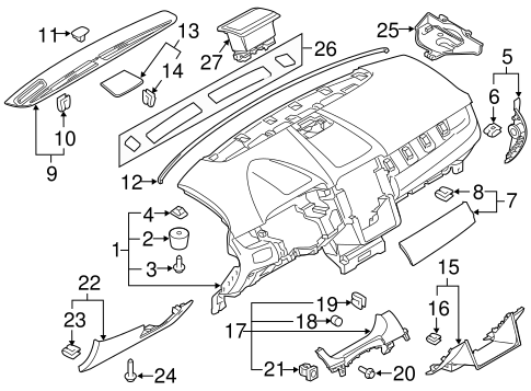 Body/Instrument Panel for 2013 Ford Edge #1