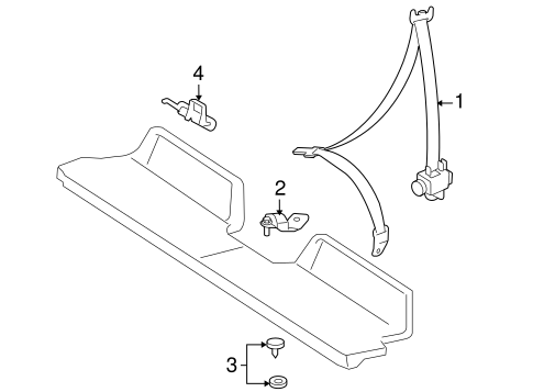 ELECTRICAL/REAR SEAT BELTS for 2014 Toyota Tacoma #2