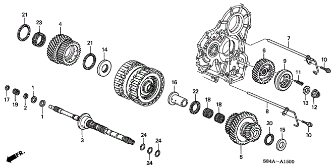 TRANSMISSION - AUTOMATIC/AT MAINSHAFT (V6) for 2002 Honda ACCORD SEDAN #1