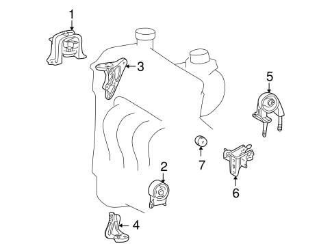 ENGINE/ENGINE & TRANS MOUNTING for 2004 Scion xA #1