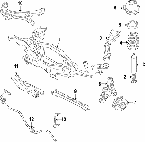 Rear Suspension/Rear Suspension for 2008 Ford Taurus #1