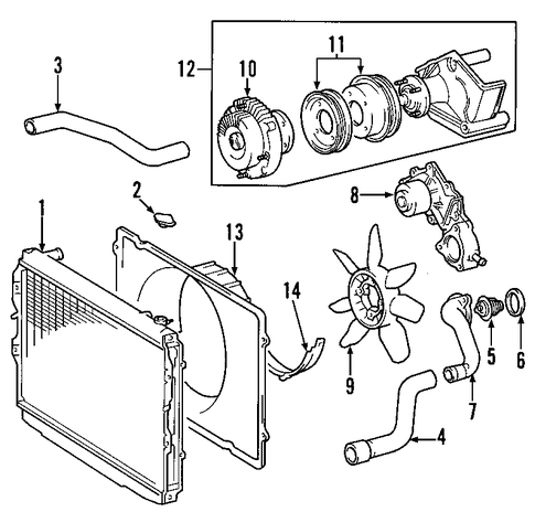 COOLING SYSTEM/WATER PUMP for 2000 Toyota Tundra #2