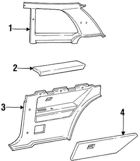 Topaz INTERIOR TRIM - QUARTER PANELS