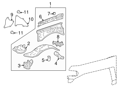 BODY/INNER COMPONENTS for 2008 Toyota FJ Cruiser #1