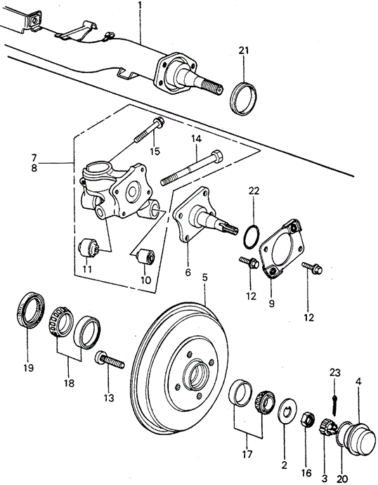 CHASSIS/REAR BRAKE DRUM for 1982 Honda CIVIC HATCHBACK #1