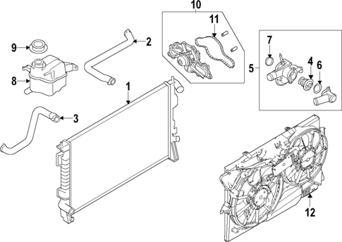 Cooling System for 2010 Ford Taurus #10