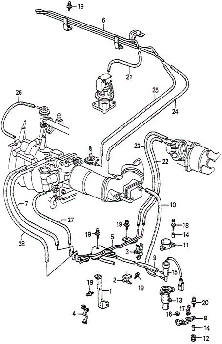 Electrical/Exhaust/Heater/Fuel/Tubing (PGM-FI) for 1985 Honda ACCORD SEDAN #1