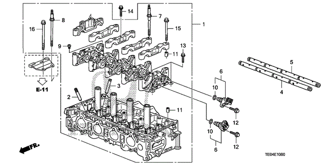 ENGINE/CYLINDER HEAD (L4) for 2009 Honda ACCORD COUPE #1